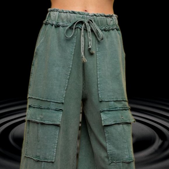 easel Pants & Jumpsuits Easel Feeling Good Cargo Mineral Washed